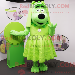 Postava maskota Lime Green...