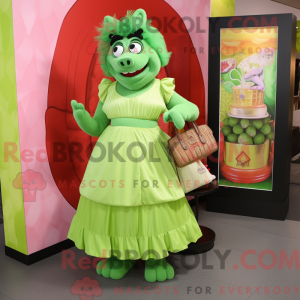 Postava maskota Lime Green...