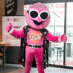Pink Pizza mascottekostuum...