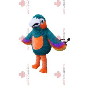 Prachtige en veelkleurige papegaai-mascotte