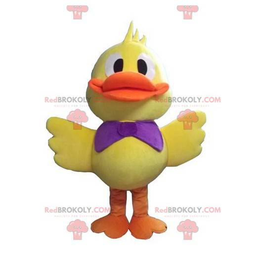 Mascot grote gele en oranje eend kuiken - Redbrokoly.com