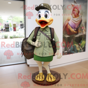 Olive Swans mascot costume...