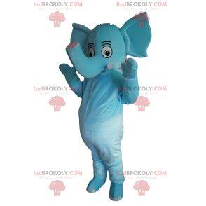 Mascota elefante azul demasiado linda