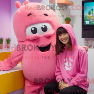 Maskotdraktfigurat Pink...