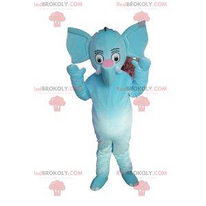 Too cute blue elephant mascot
