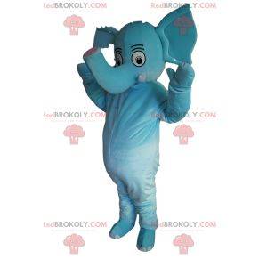 Mascotte d'éléphant bleu trop mignon