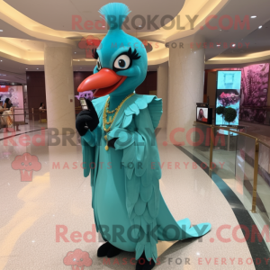 Cyan hackspett maskot...