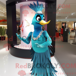 Cyan hackspett maskot...