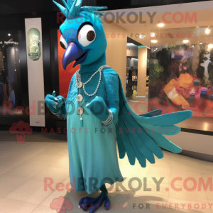 Cyan Woodpecker Maskottchen...