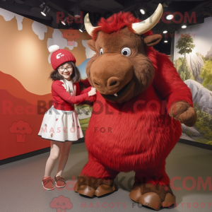 Postava maskota Red Woolly...