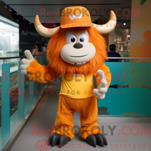 Orange Yak Maskottchen...