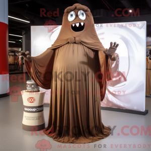 Brown Ghost mascottekostuum...