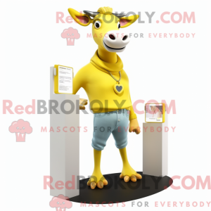 Citrongul Jersey Cow maskot...