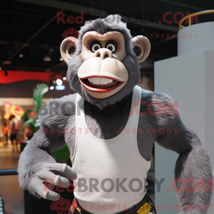 Grå chimpanse maskot...
