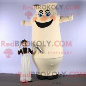 Beige Bottle Of Milk maskot...