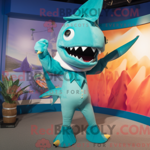 Turquoise Swordfish mascot...