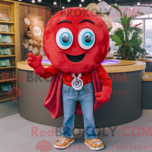 Red Bagels maskot kostume...