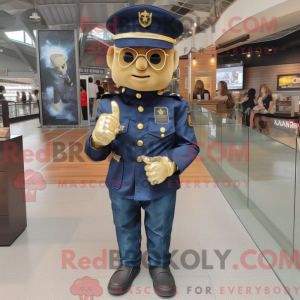 Gold Navy Soldier maskot...