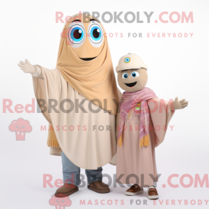 Beige Abrikos maskot...