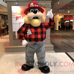 Silver Fire Fighter maskot...