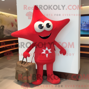 Red Starfish maskot kostume...