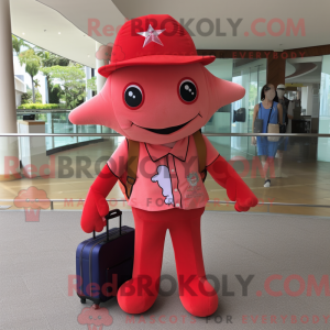 Red Starfish maskot kostume...