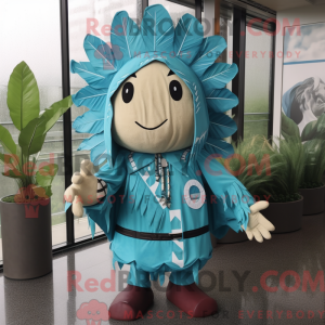 Turquoise Chief mascot...