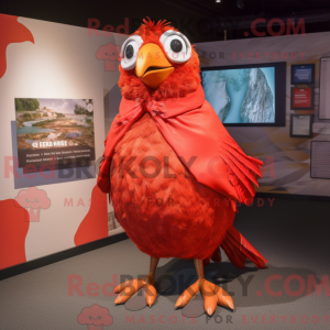 Red Quail mascottekostuum...