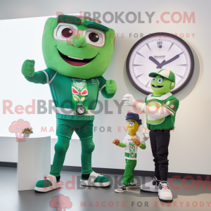 Grøn pizza maskot kostume...
