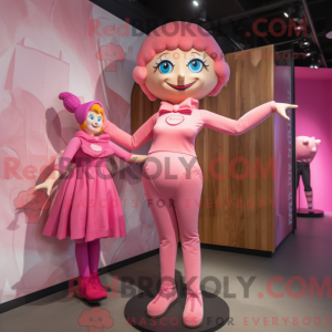 Pink Trapeze Artist maskot...