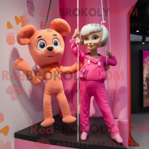 Pink Trapeze Artist maskot...