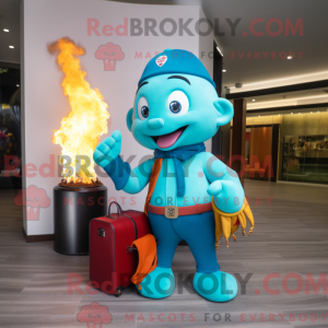 Figura de máscara Cyan Fire...