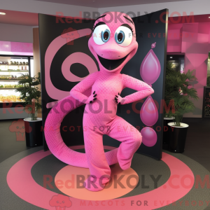 Pink Python maskot kostume...