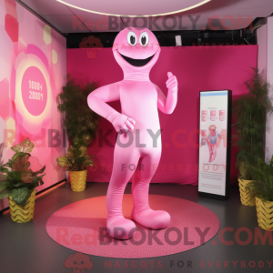 Pink Python maskot kostume...
