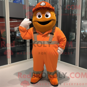 Brun Orange maskot kostume...