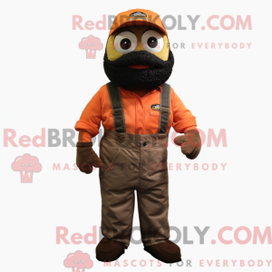 Brown Orange mascot costume...
