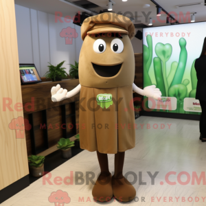 Brown Celery mascot costume...