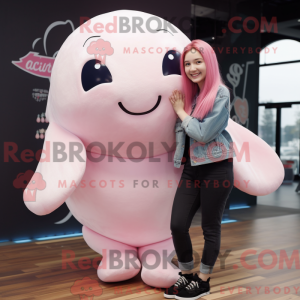 Pink Beluga Whale maskot...
