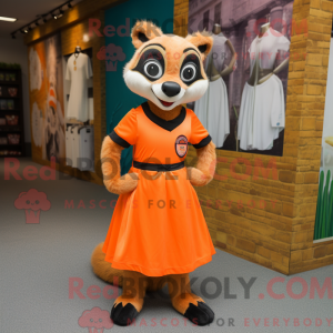 Orange Meerkat mascot...