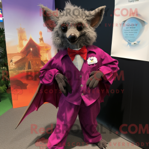 Magenta Fruit Bat maskot...