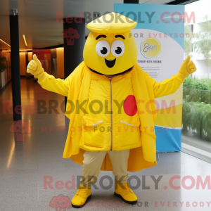 Geel Paella-mascottekostuum...