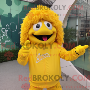 Geel Paella-mascottekostuum...