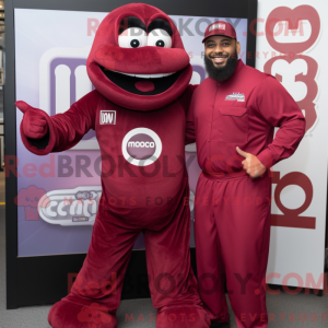 Maroon Gyro maskot kostume...