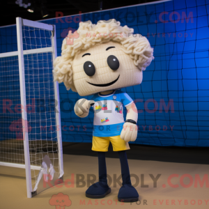 Cream Volleyball Net maskot...