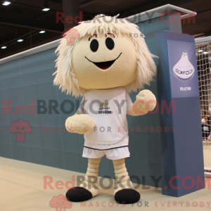 Cream Volleyball Net maskot...