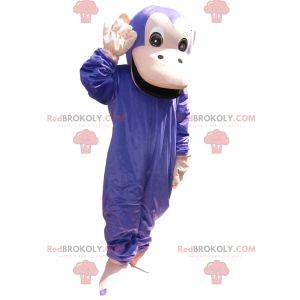 Purple and brown monkey mascot. Monkey costume