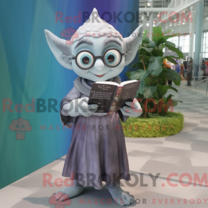 Gray Elf maskot kostume...