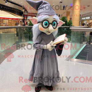 Gray Elf maskot kostume...