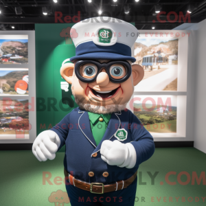Navy Leprechaun Hat maskot...