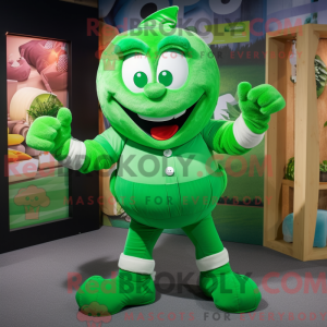 Disfraz de mascota verde...